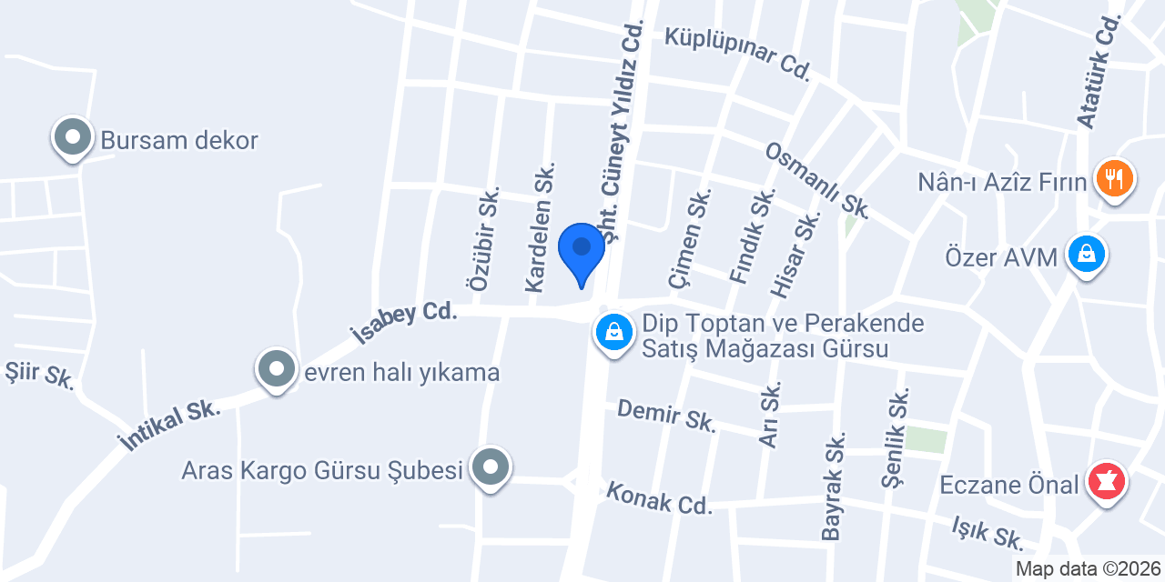 Helvacı Adem Gürsu konumu