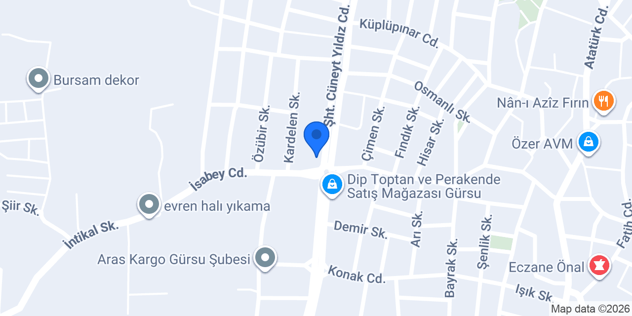 Maydonoz Döner Bursa Gürsu konumu