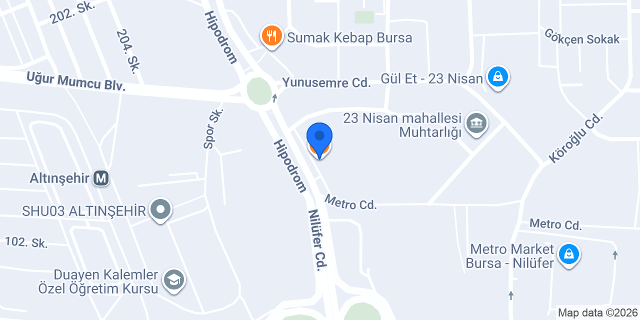 Şahinbey Döner Nilüfer konumu