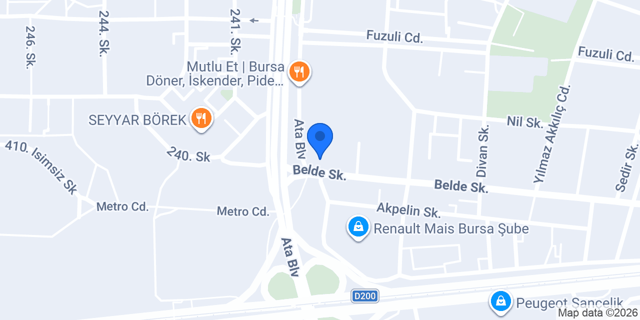 Özhan market - Atacadde konumu