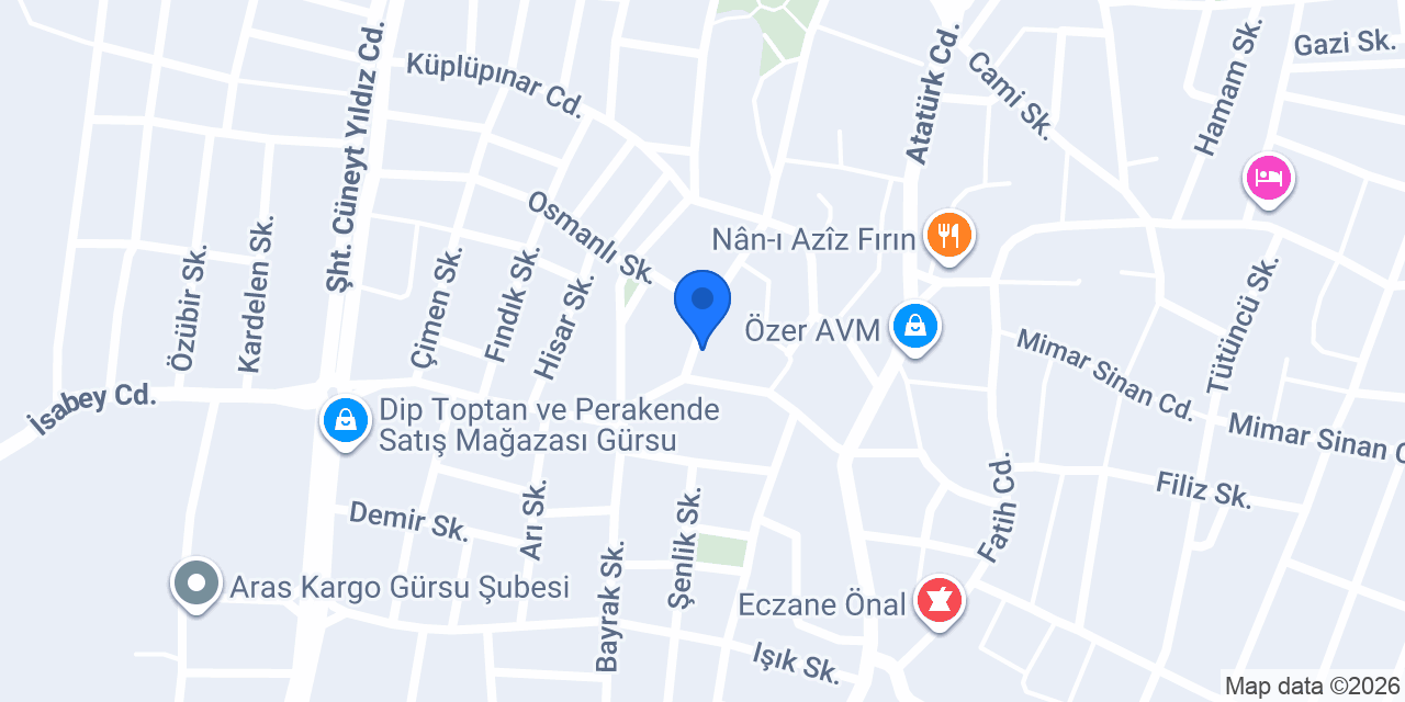 BURSA ÇATI İZOLASYON YALITIM konumu