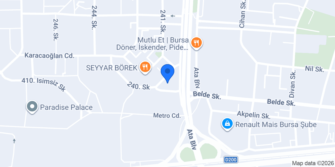 BossGym Ata Bulvarı konumu