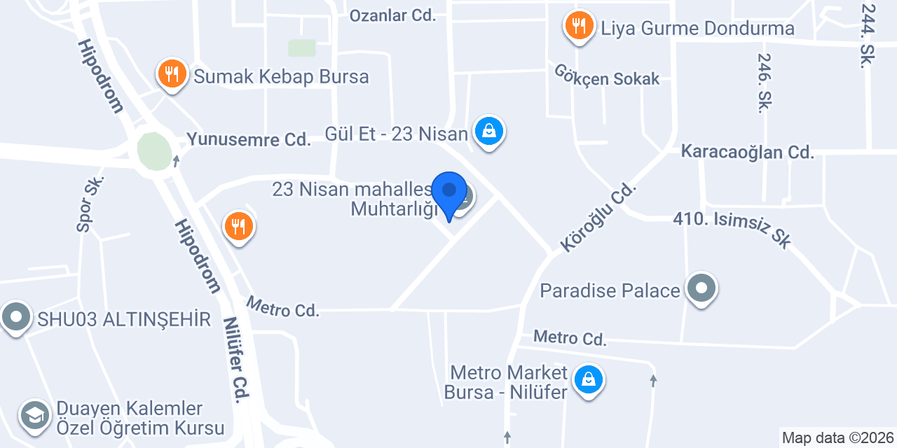 23 Nisan Ata Bulvarı Taksi konumu