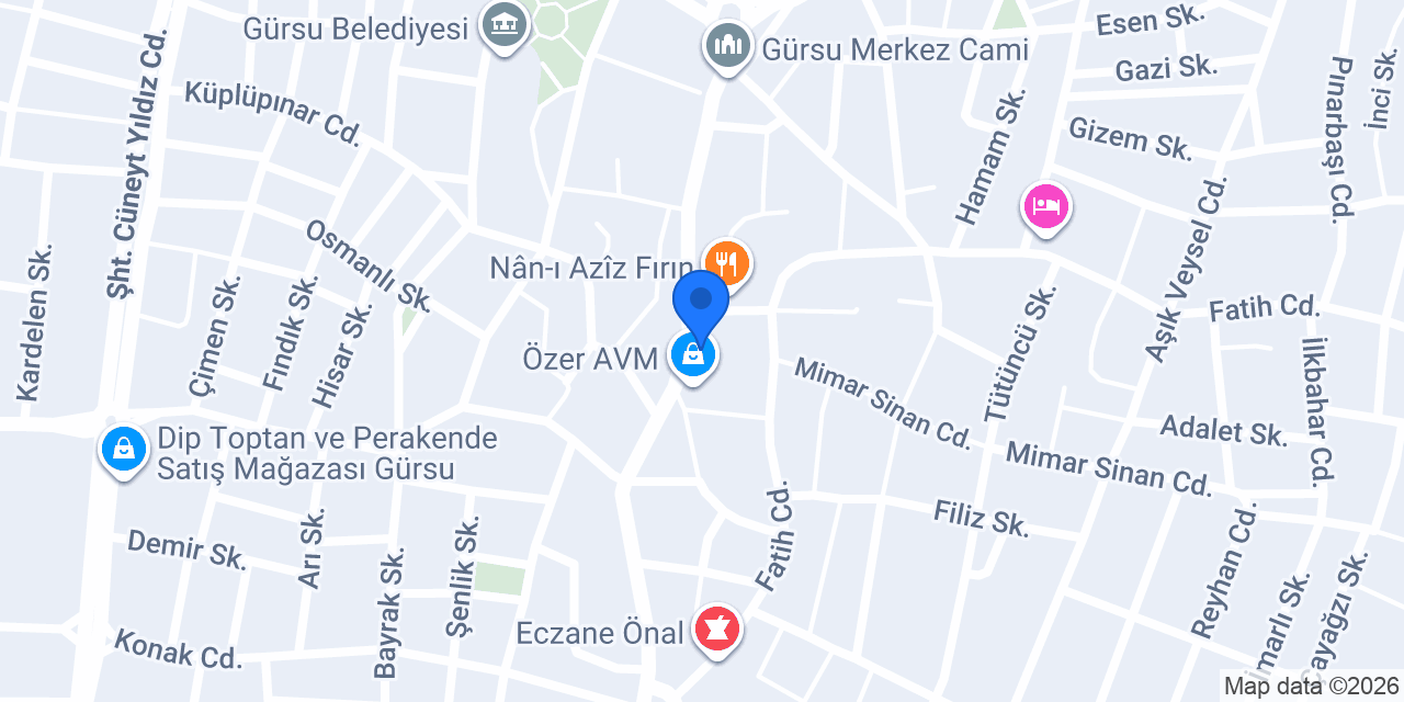 Özgürsu Restaurant konumu