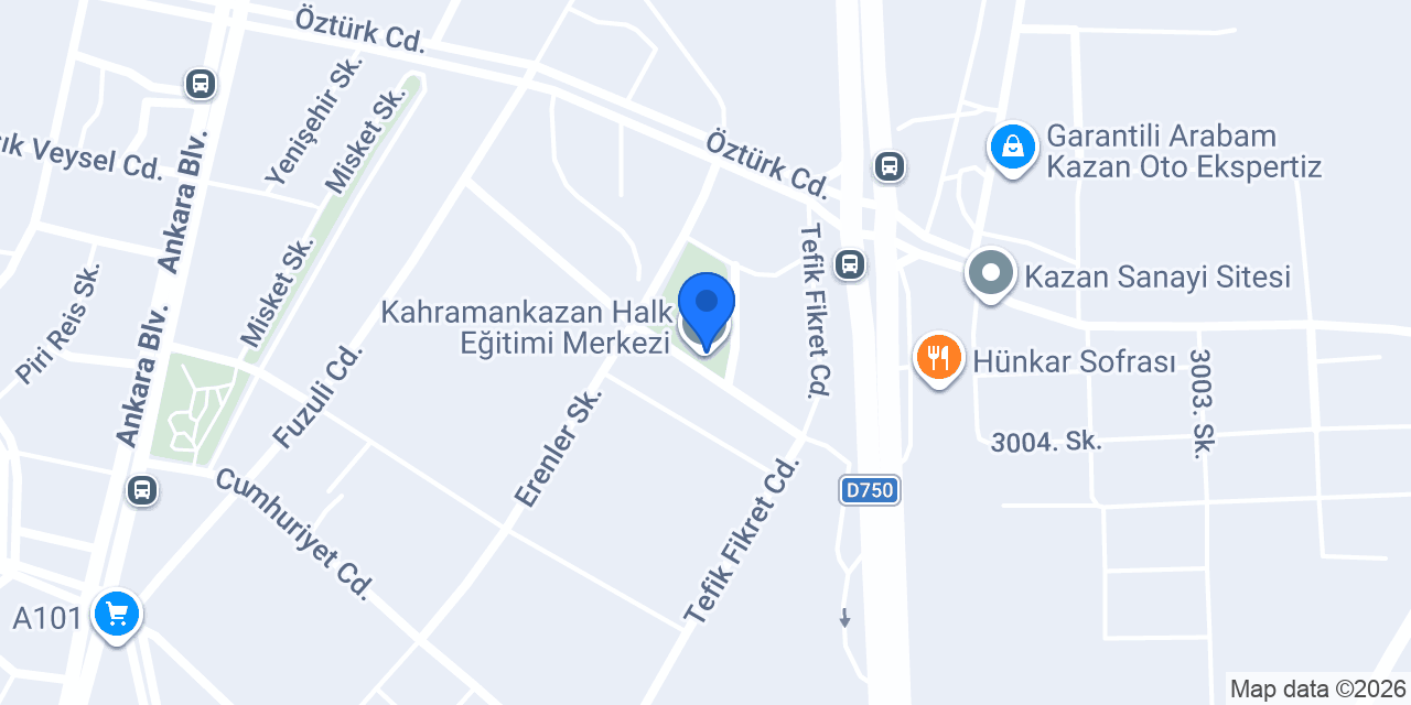 Kahramankazan Halk Eğitimi Merkezi konumu