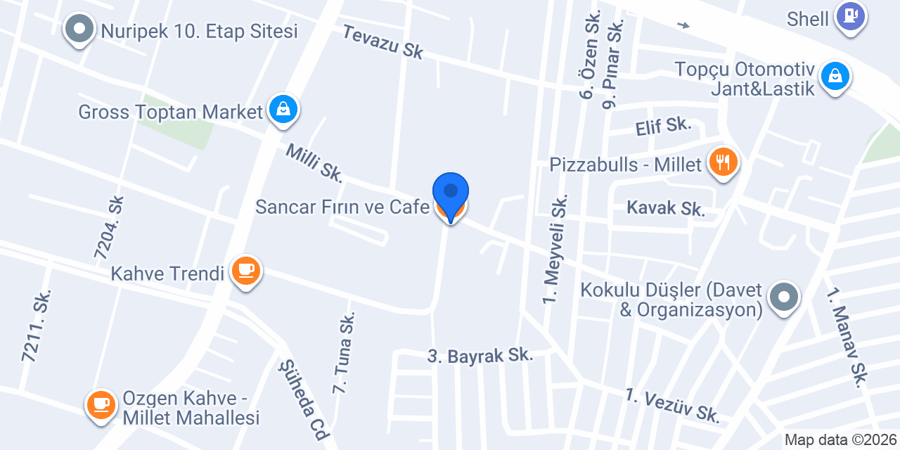 Sancar Fırın ve Cafe konumu