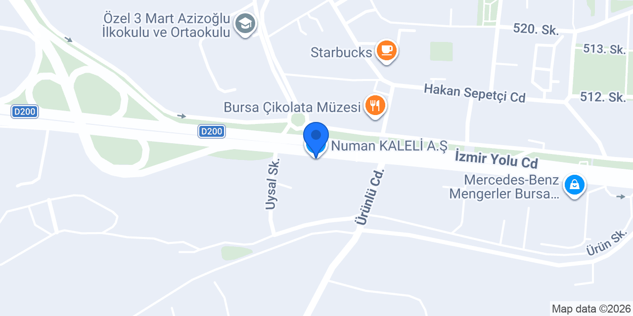 Numan KALELİ A.Ş. konumu