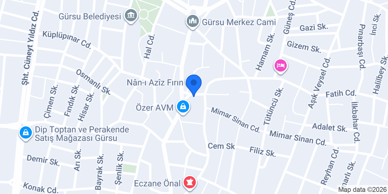 NALBANTOĞLU FIRINI GÜRSU konumu
