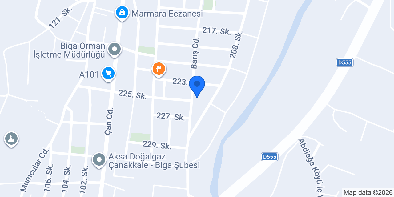 Çiçeklidede Özel İdare Ortaokulu konumu