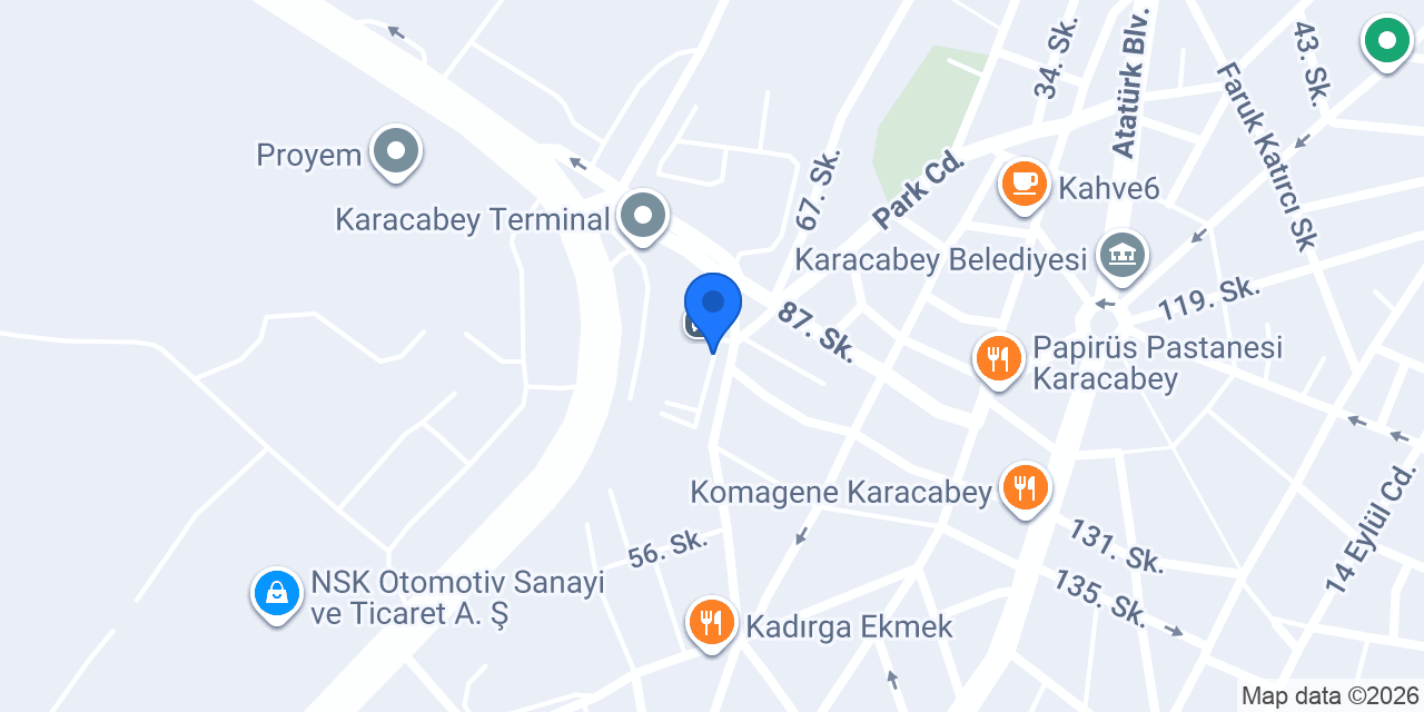 KARACABEY TAKSİ 16 T 7023 konumu