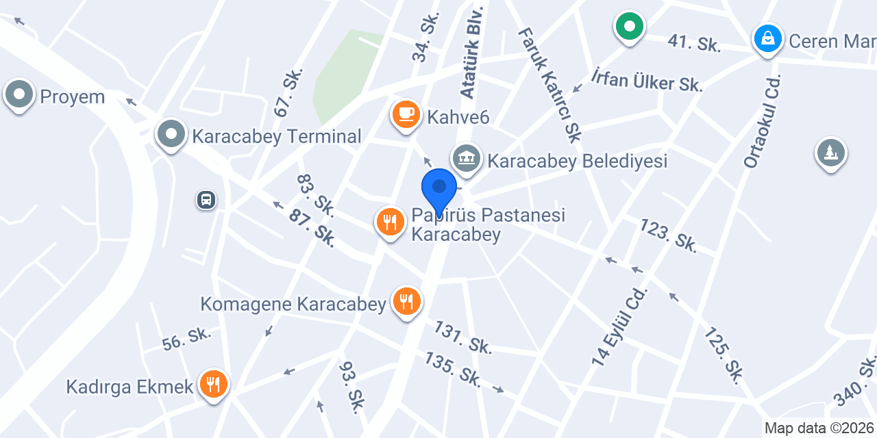 16T7014 KARACABEY TAKSİ konumu