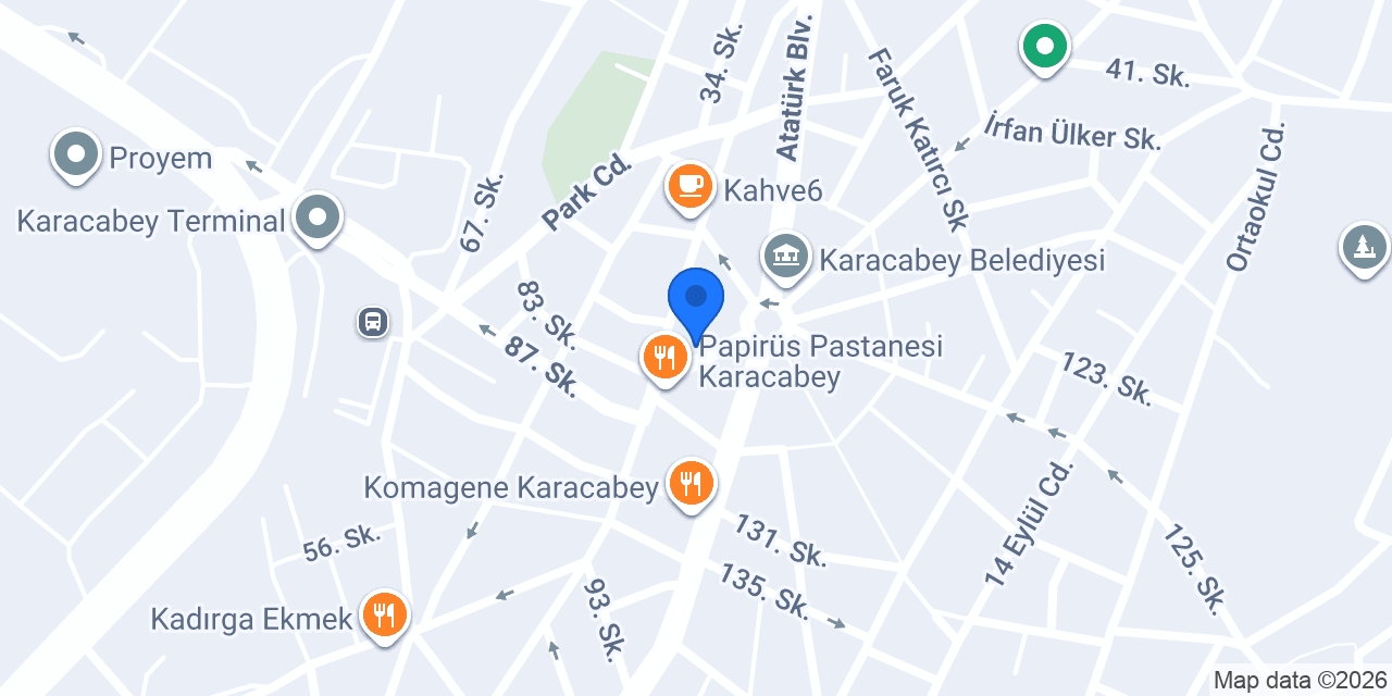 Yapı Kredi - Karacabey Şubesi konumu
