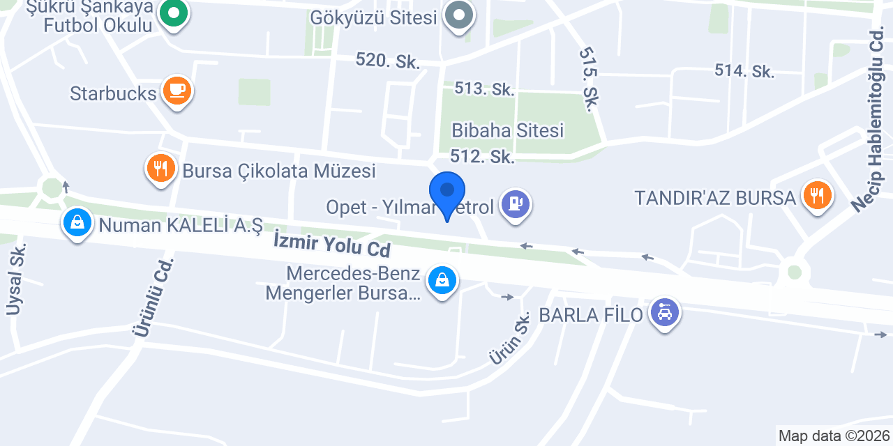 Garaj Otomotiv konumu