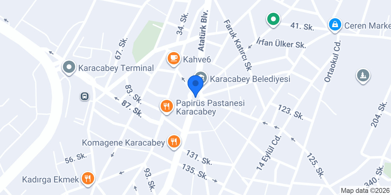 Karacabey Taksi 16 T 7020 konumu