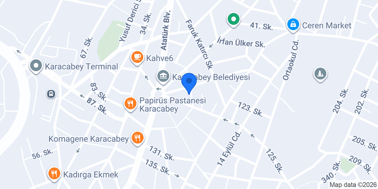 Karacabey İlçe Milli Eğitim Müdürlüğü konumu