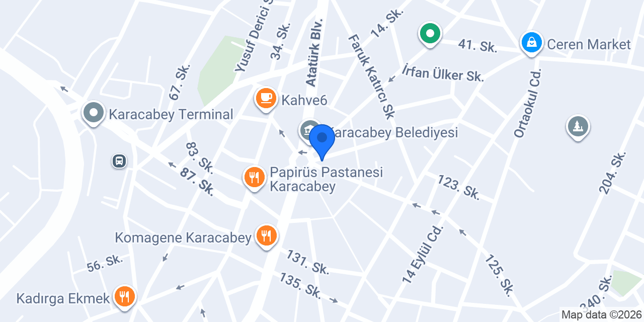 KARACABEY TAKSİ 16 T 7016 konumu