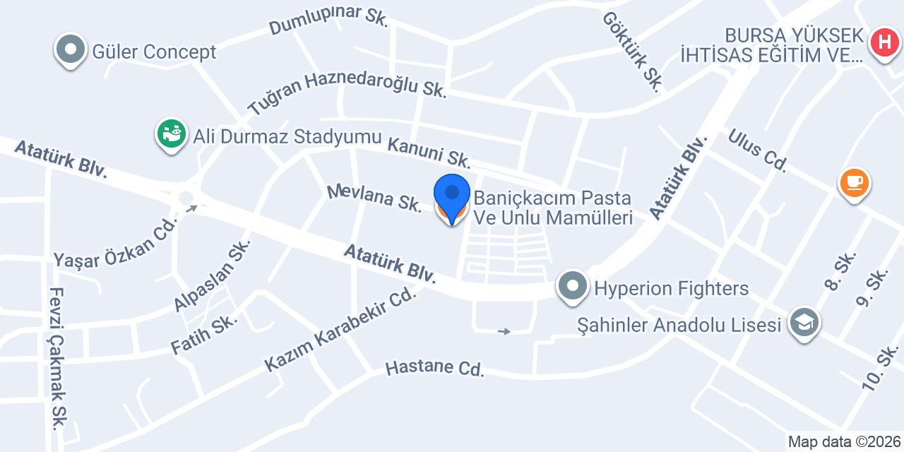 Baniçkacım Pasta Ve Unlu Mamülleri konumu