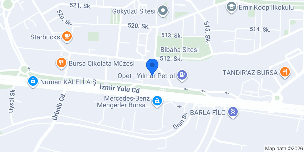 Auto King - Bursa Oto Servis konumu