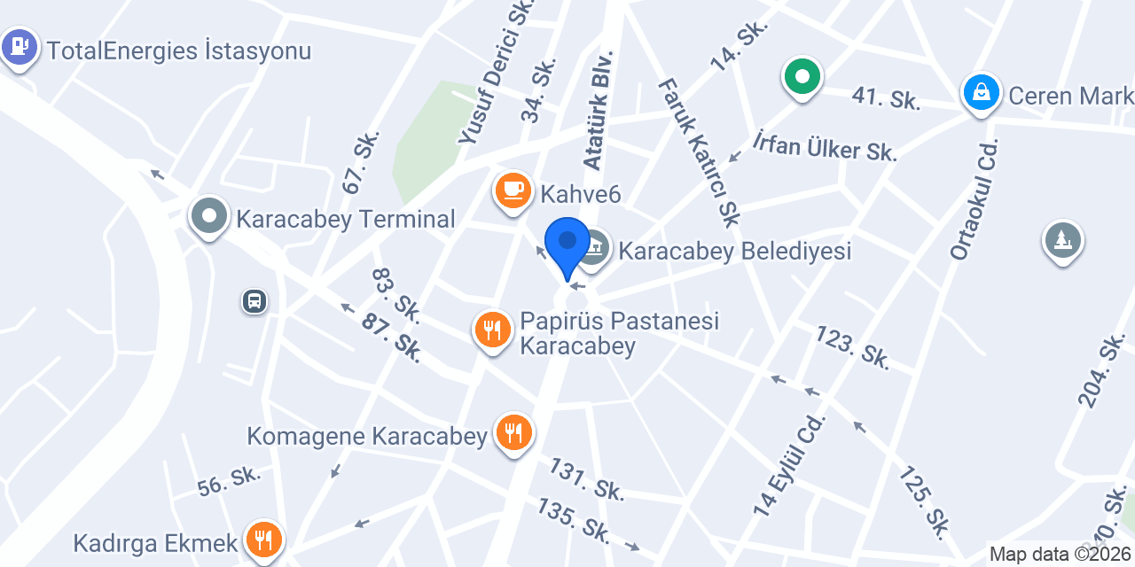 KARACABEY TAKSİ ŞEHİR TAKSİ konumu