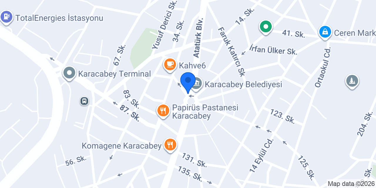 Karacabey Taksi 16 T 7040 konumu