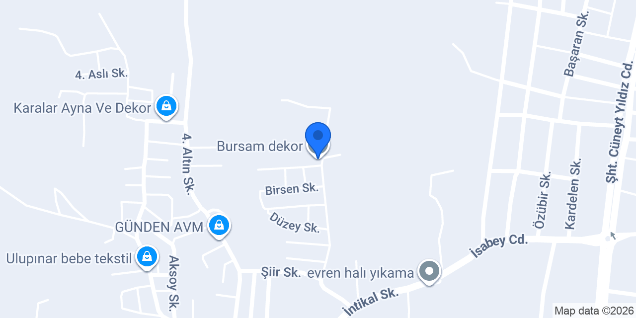 Bursam dekor konumu