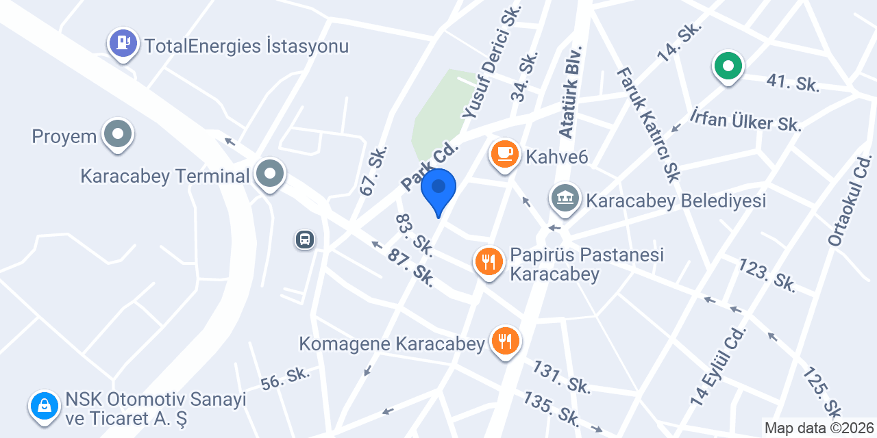 Karaca-Vet Veteriner Muayenehanesi konumu