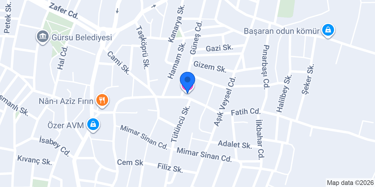 Gürsu Belediyesi Butik Otel konumu