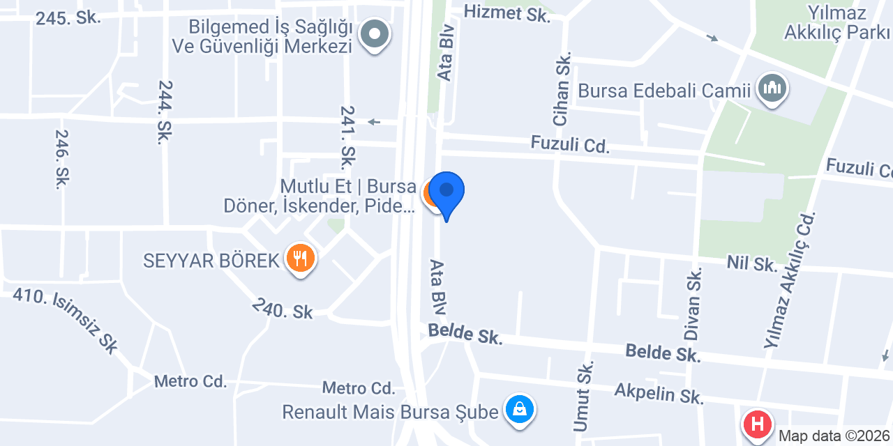 Sütlüce Kadayıf Nilüfer konumu