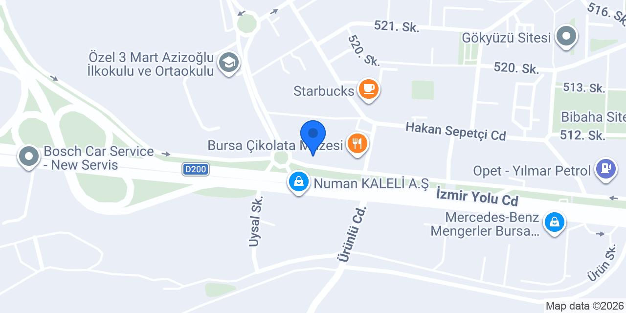 Chery Plaza Gönye - Nilüfer konumu
