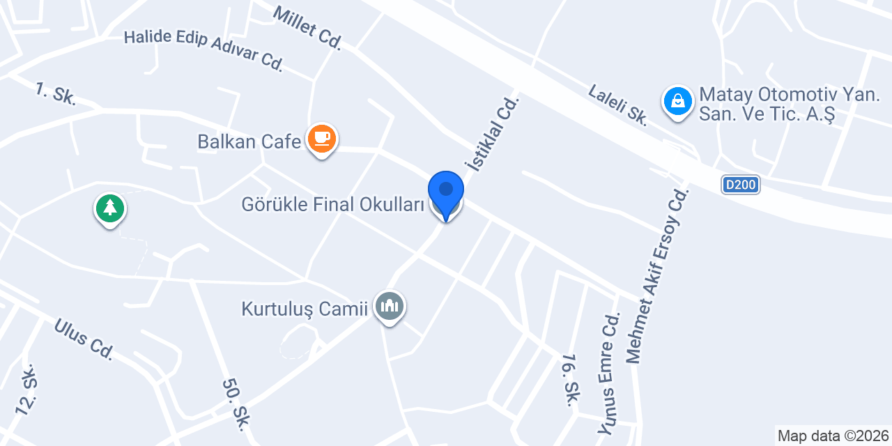 Görükle Final Okulları konumu