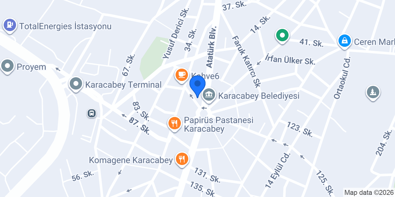 ÇATI KATI KAFE konumu