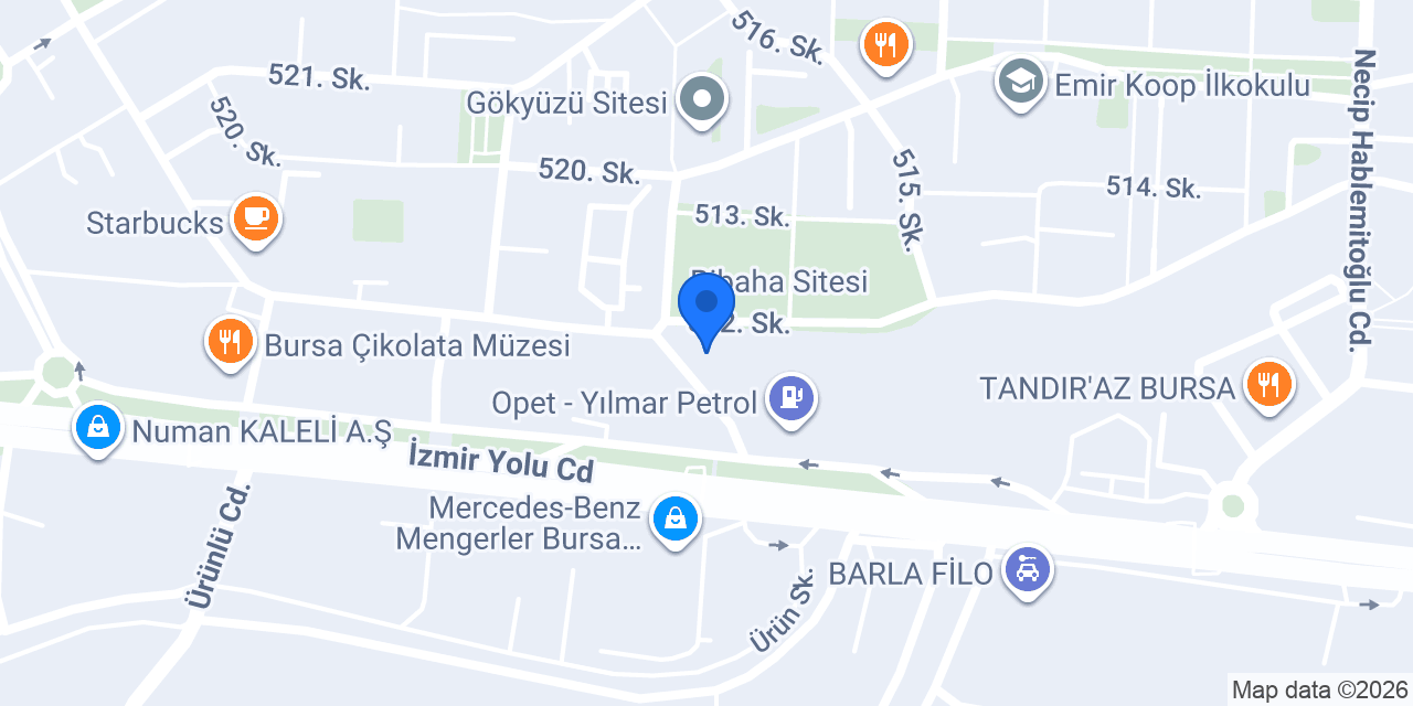 Evindesin Mutfak konumu