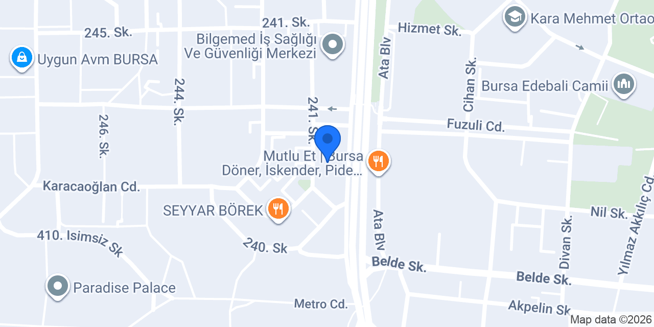 Ilıca Inşaat konumu