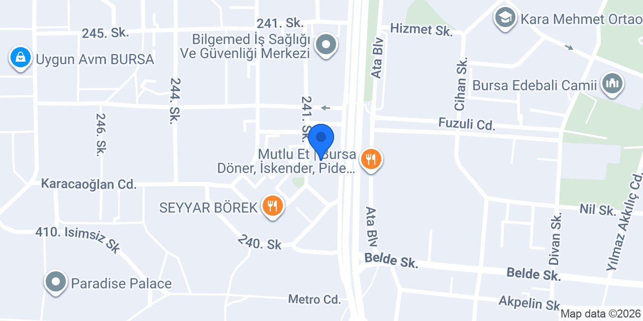 MT & Partners Hukuk Bürosu konumu