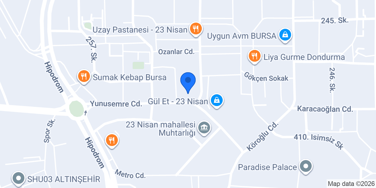 Moni Optik - Bursa Optik Mağazası konumu