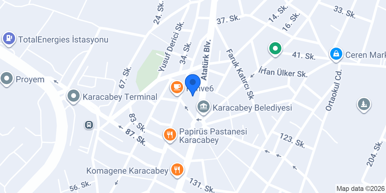 Akbank Karacabey/Bursa Şubesi konumu