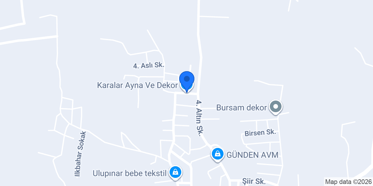 Karalar Ayna Ve Dekor konumu
