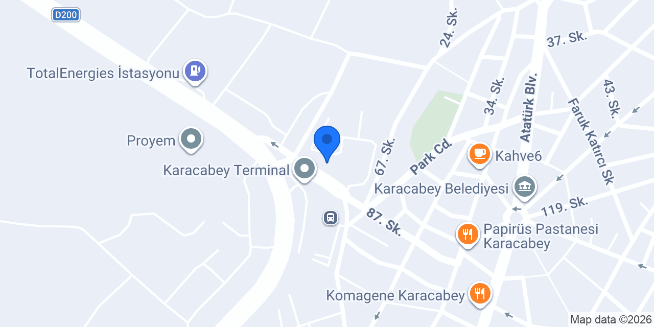 Karacabey Mesleki ve Teknik Anadolu Lisesi konumu