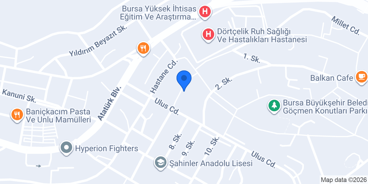 Bursa HaritaFix Mühendislik Hizmetleri konumu