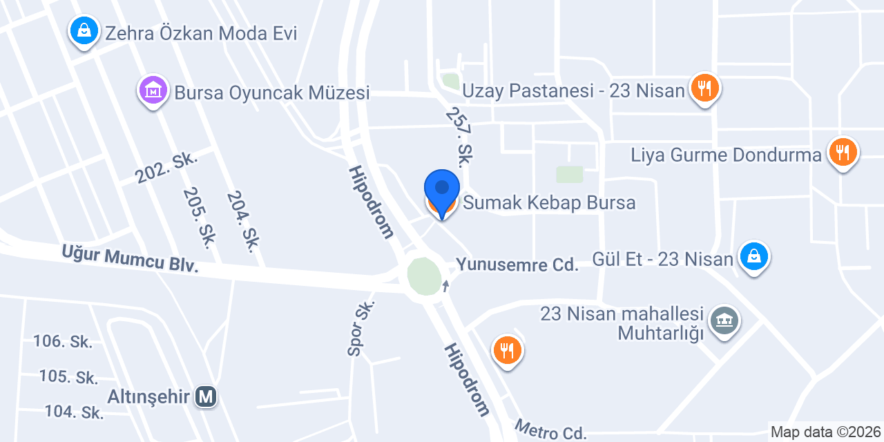 Sumak Kebap Bursa konumu