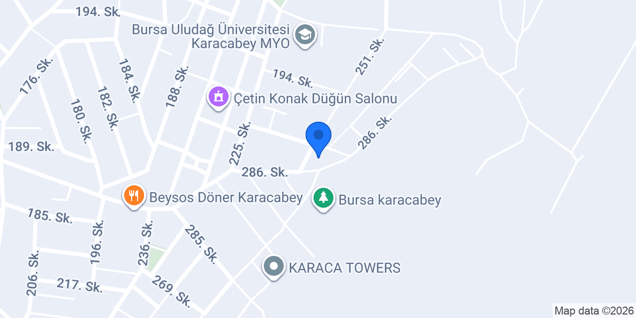 Karacabey İlçe Emniyet Müdürlüğü konumu