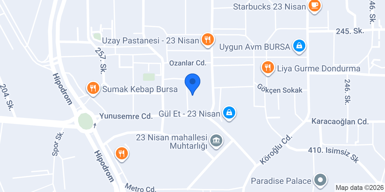 Bursahobituhafiye - 23 Nisan Nilüfer konumu