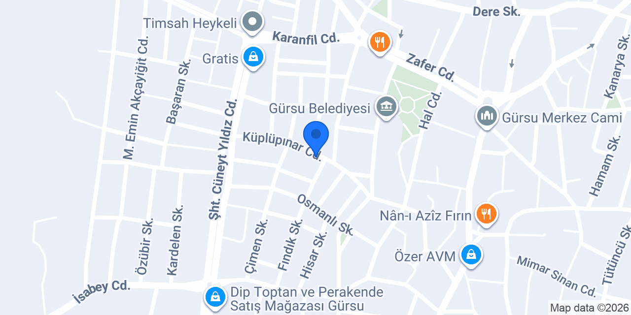 Şeref Aktürk İnşaat konumu