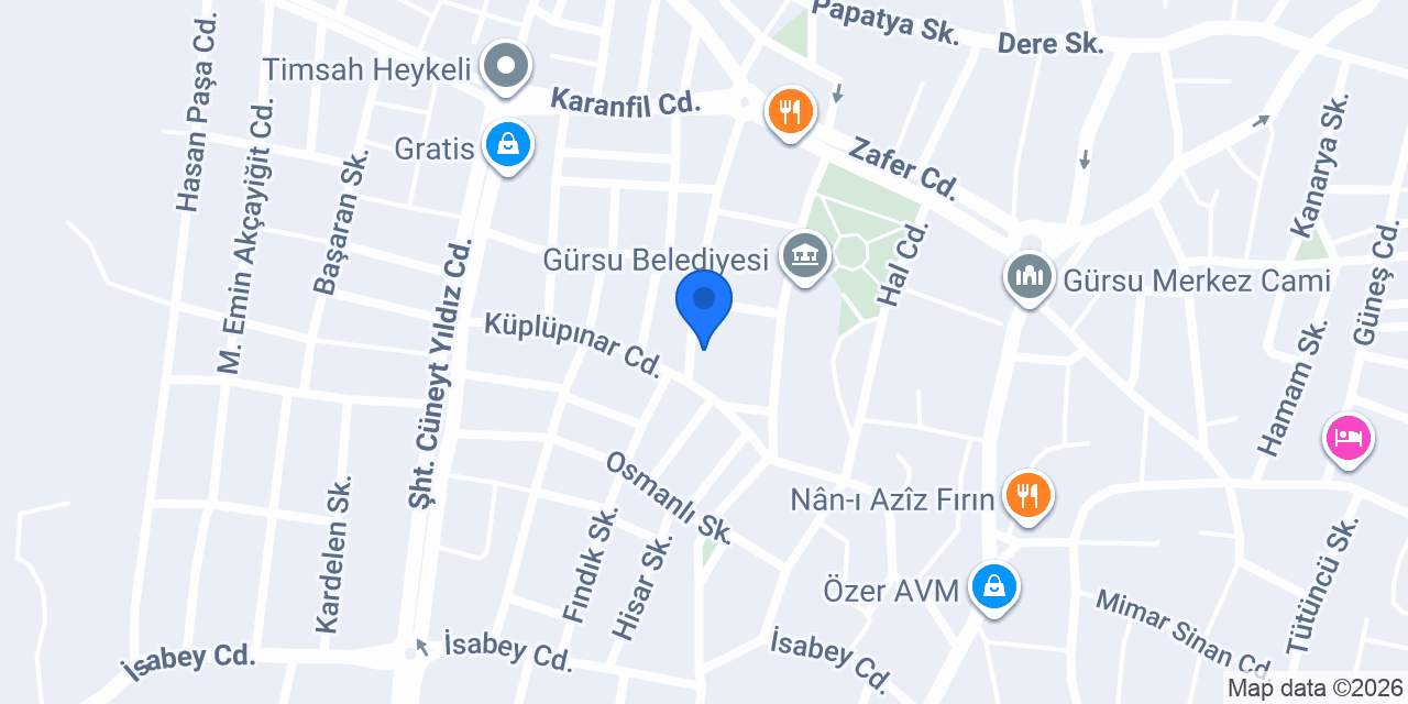 Öz Nur Yapı konumu