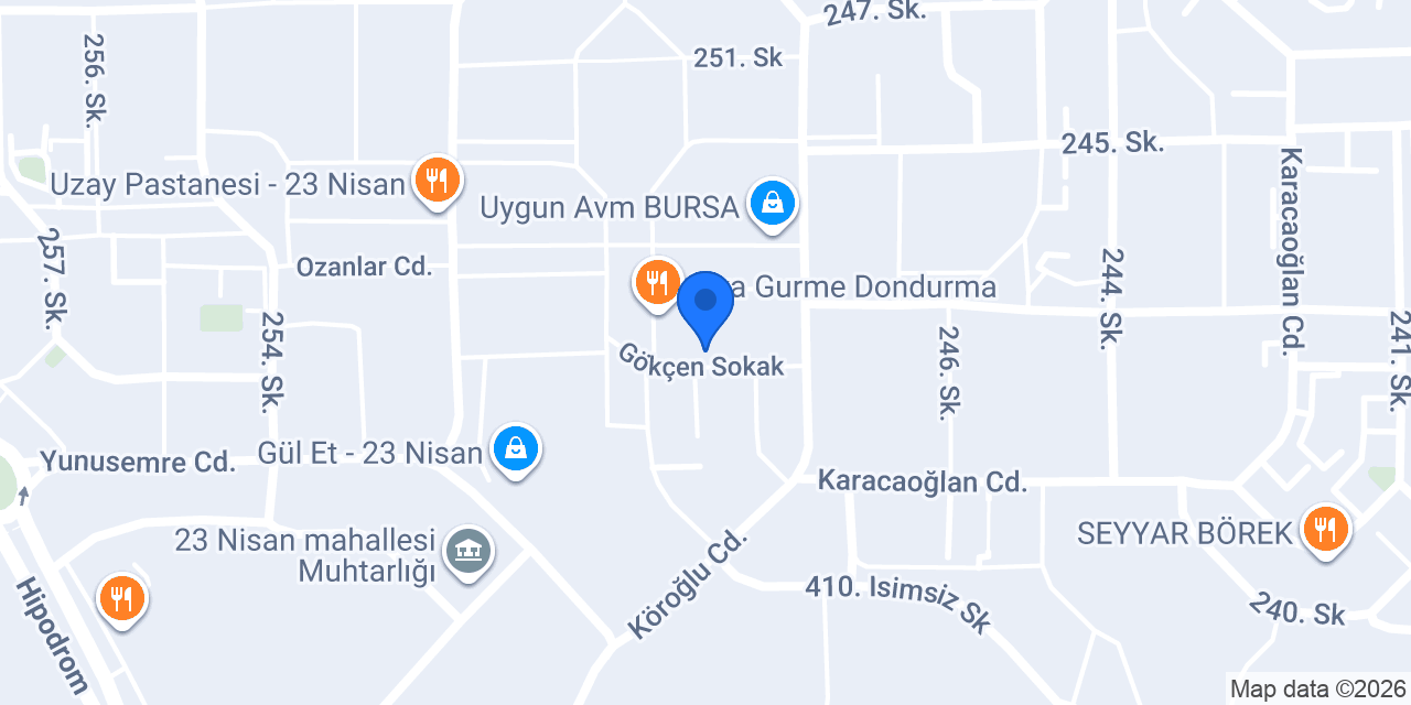 Mars Gayrimenkul konumu