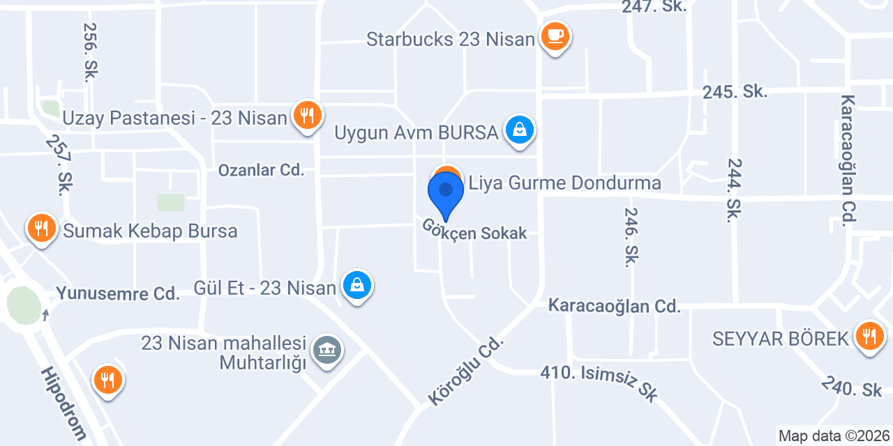 Okur Ağız ve Diş Sağlığı Polikliniği konumu