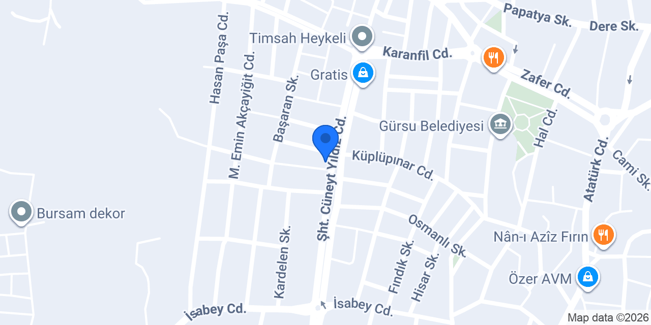 Kuveyt Türk Gürsu Şubesi konumu