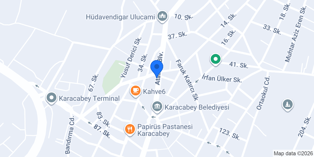 Helvacı Hasan Karacabey Şubesi konumu