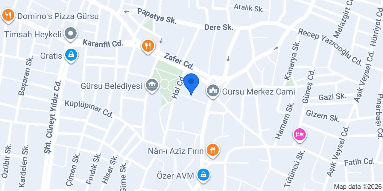 Gül Şifa Polikliniği konumu