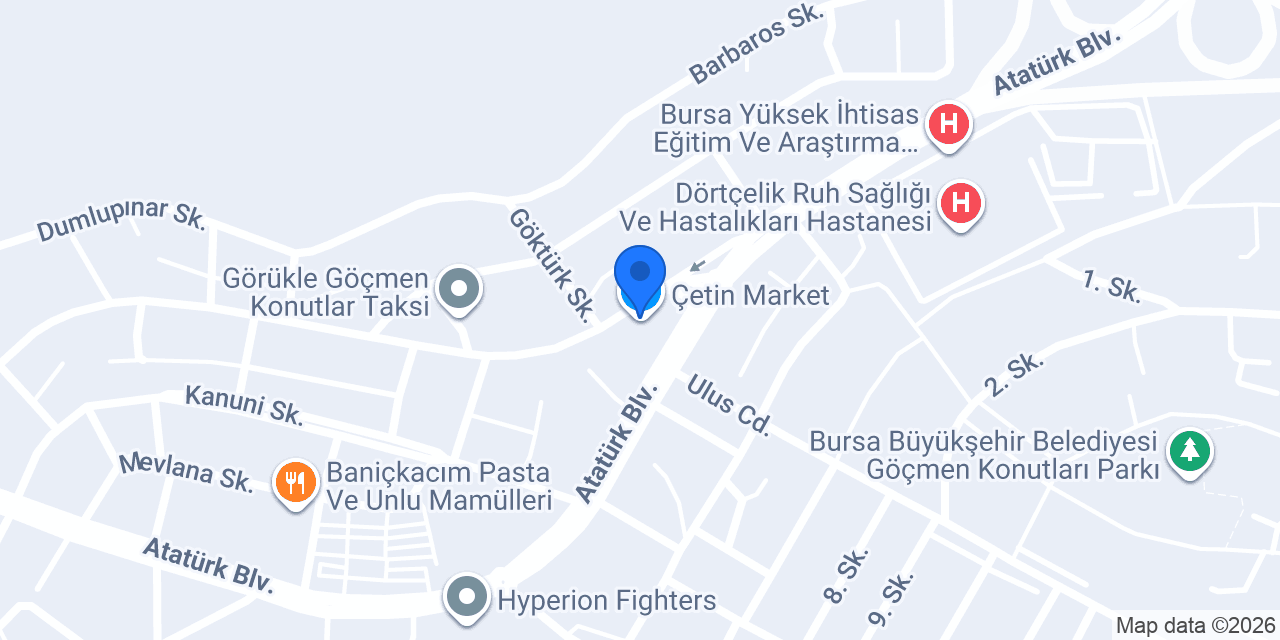 Çetin Market konumu